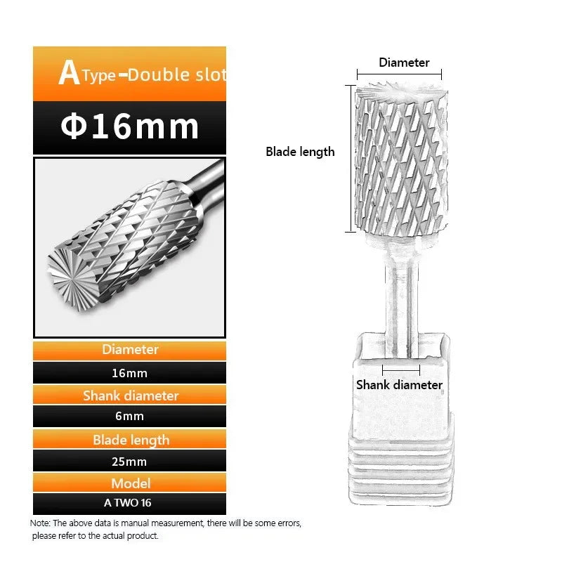 Tungsten steel grinder carbide rotary file cylindrical ball end milling cutter metal grinding engraving single and double groove