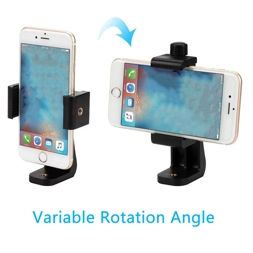 Tripod Mount Universal 360 Degree Mobile Phone Clip for 1/4" Screw Holes Cellphone Holder Desk Tripod Adapter For iPhone/Samsung