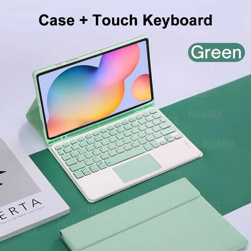 For Galaxy Tab S6 Lite 10.4 Inch Case with Keyboard, Detachable Keyboard Cover for Samsung Tab S6 Lite SM-P610 P613 P615 P619