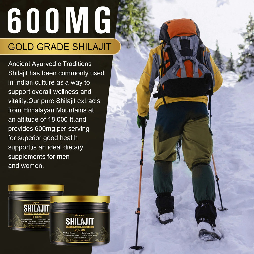 Himalaya Shilajit Resin Original High in Trace Minerals& Fulvic Acid for Energy, Muscle Strength & Immunity, Endurance for Adult