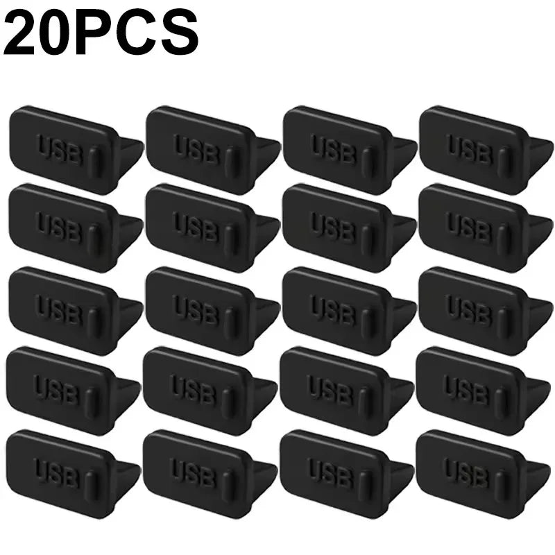 Dust Plug for USB -A Charger Port Cover Cap Female Jack Universal Silicone Dustproof USB-A Ports Protector PC Notebook Laptop