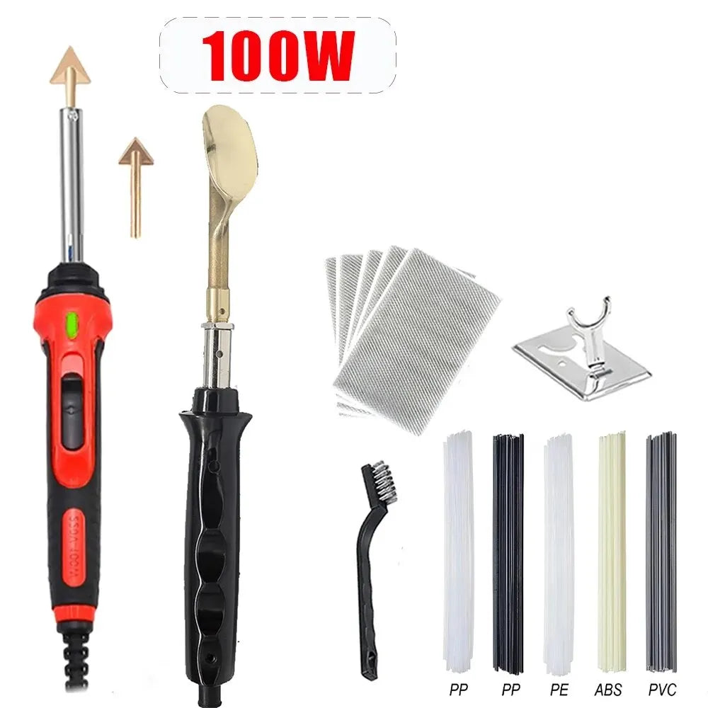 Car Bumper Repair Electric Soldering Iron Thermal Stapler Leather Ironing Tool Smoothing Tool With PP Glue Stick Plastic Repair