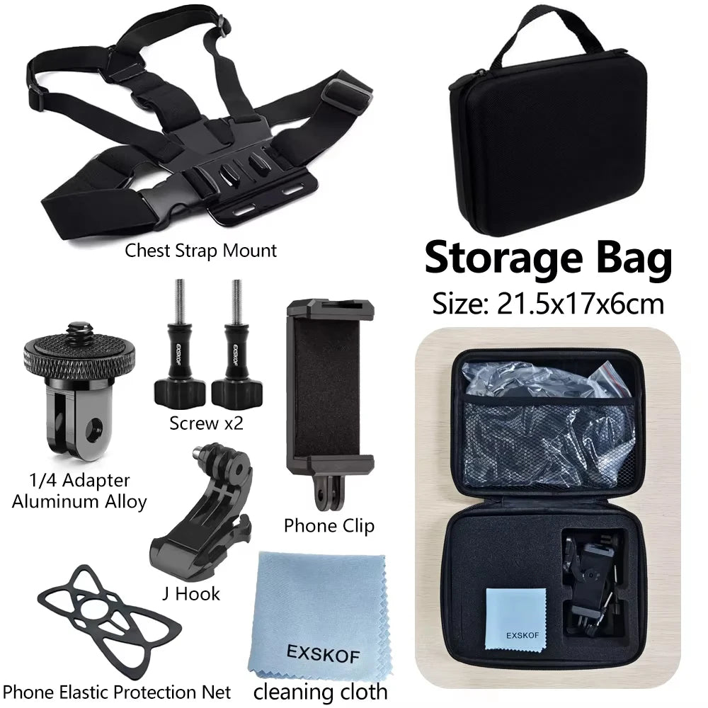 Mobile Phone Head Chest Strap Harness Mount Holder Kit Cell Phone Clip for IPhone/Samsung for GoPro AKASO DJI Osmo Action Camera