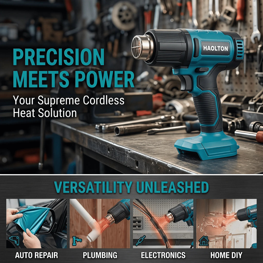 HAOLTON Industrial Gun Handheld Electric Heat Gun Temperatures Heat Gun Cordless Hot Air Adjustable For MAKITA 18V Battery