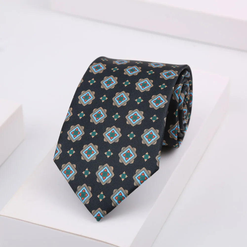 Men's Super Soft Silk Touch Ties Floral Paisley 8cm Necktie For Men Wedding Business Gravata Novelty Printing Neck Ties