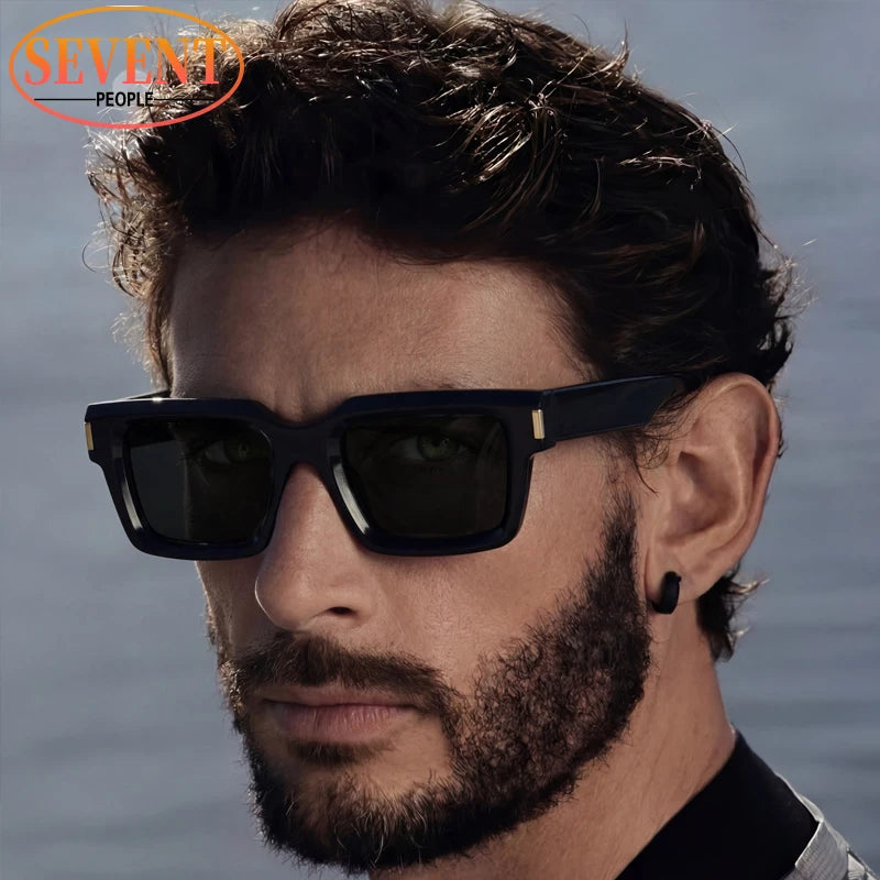 Steampunk Square Sunglasses Men 2026 Luxury Designer Trendy Photochromic Driving Punk Sun Glasses Male Outdoor Streetwear Shades