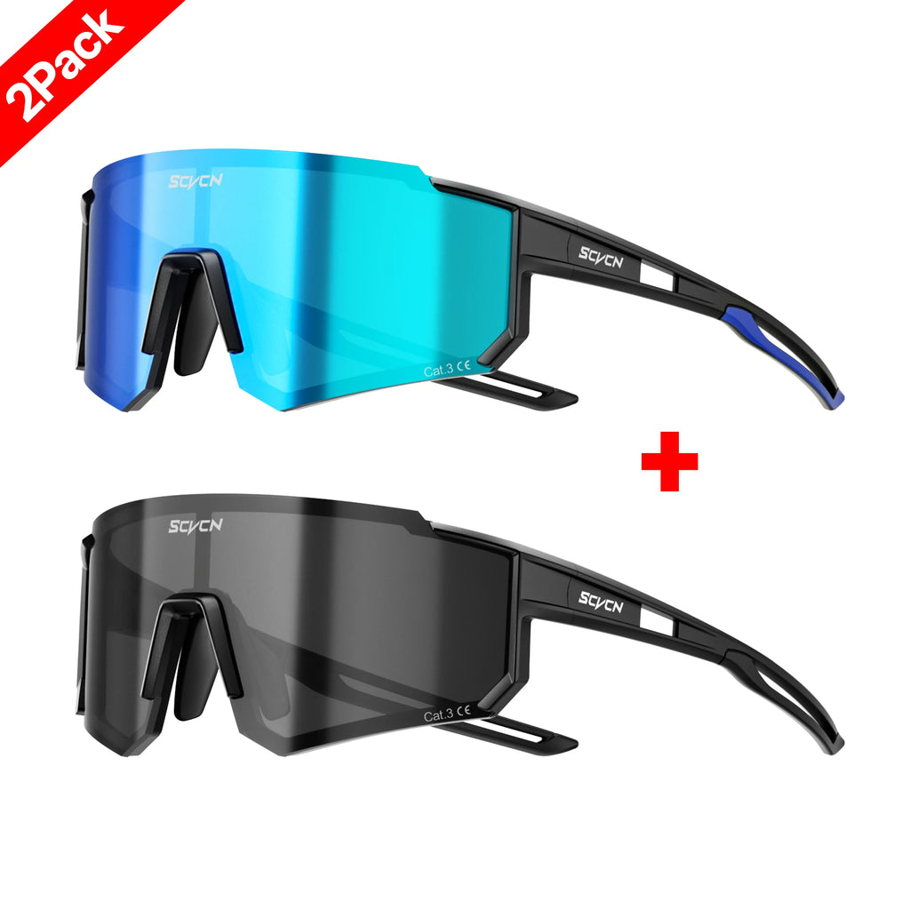 SCVCN New Outdoor Sport Cycling Sunglasses MTB Bike Cycling Hiking Eyewear Running Ultralight Men Women Pickleball UV400 Glasses