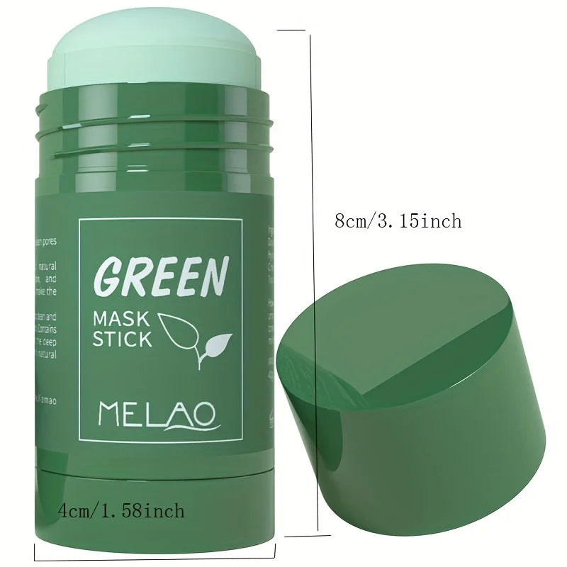 MELAO Green Tea Mask Stick - Natural Ingredients,Deep Cleaning,Oil Control,Effective For All Skin Types