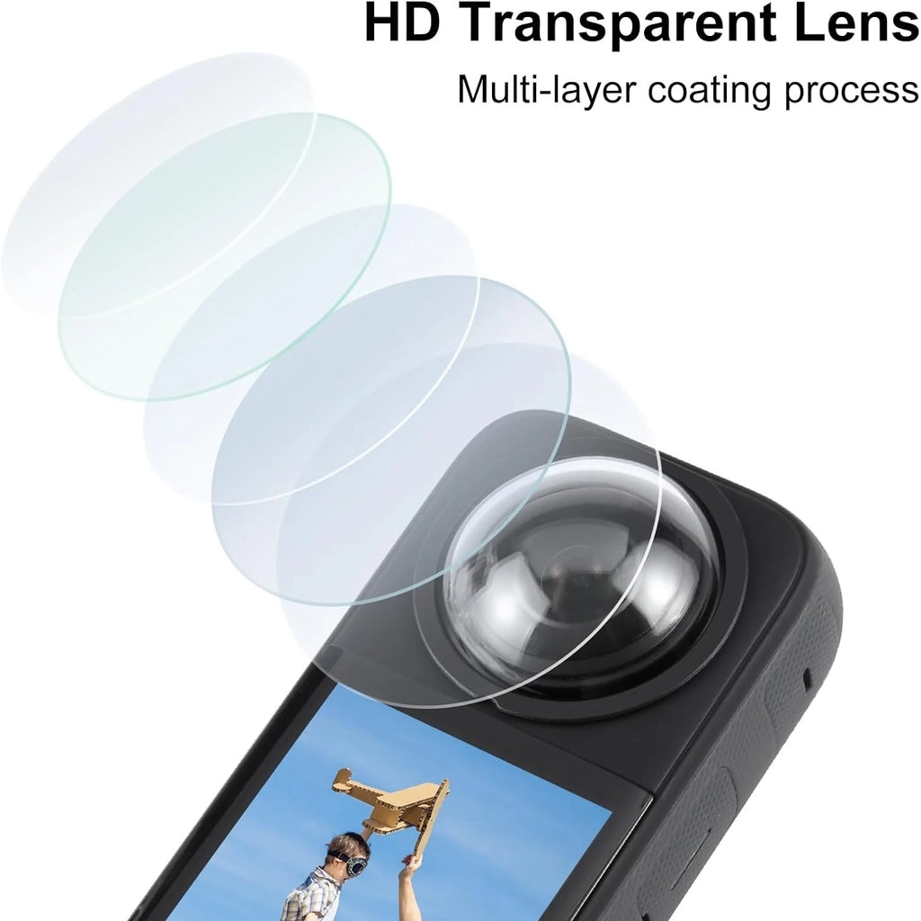 Lens Guards Protector for Insta360 X3 Anti-Scratch Premiun Protective Cap With Adhesive Sticker Action Camera Accessories