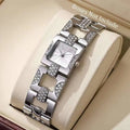 Luxury Rhinestone Women Watches Fashion Square Quartz Watch Girls Clock Reloj Mujer （Without Box）