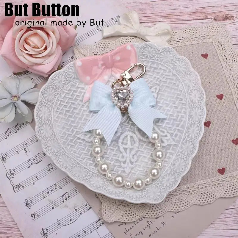 Kawaii Sweet Japanese Lolita Bow Wallet JK Harajuku Y2K Lace Rhinestone Short Wallet Mini Purse Card Holder Women Girls Gift