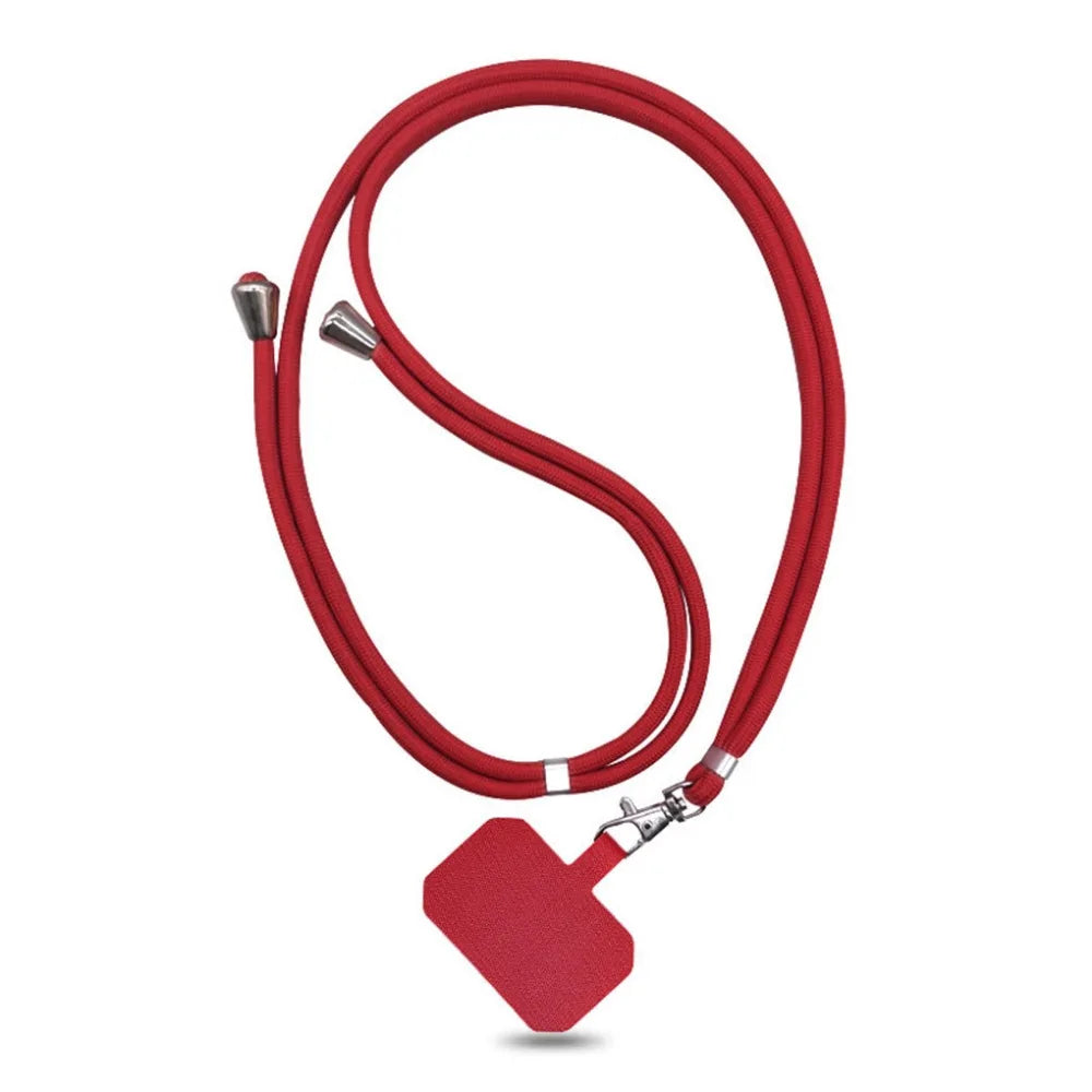 1.5mm Colorful Phone Lanyard with Patch Adjustable Mobile Phone Hanging Rope Neck Straps Anti-lost Lanyards