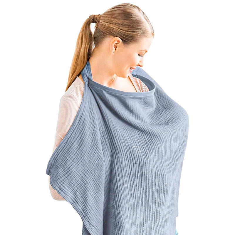 Breathable Breastfeeding Cover For Baby Breastfeeding Cotton Muslin Nursing Cover Apron Outdoor Privacy Mother Nursing Cloth