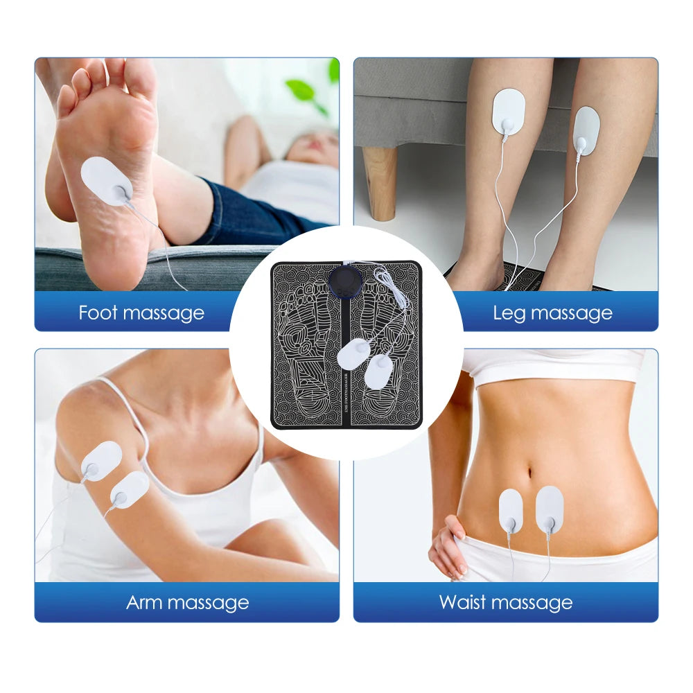 Smart Foot Massage Pad RF Remote Feet Massager 8 Modes 19 LevelsImprove Blood Circulation Relax Muscles Slim Legs Foot Pad