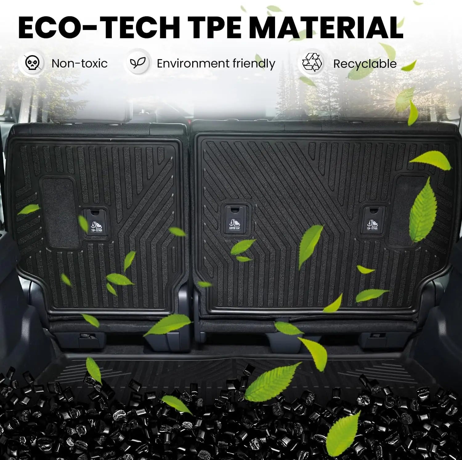 Custom Fit Trunk Mat for Toyota 4Runner 2025-2026 5-Seater Gas with Backrest Mat, All Weather TPE Cargo Liner for 6th Gen