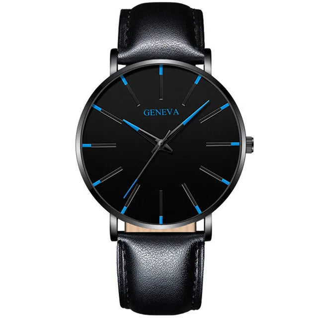 Minimalist Mens Fashion Ultra Thin Watches Simple Men Business Mesh Belt Quartz Wrist Watch Relogio Masculino