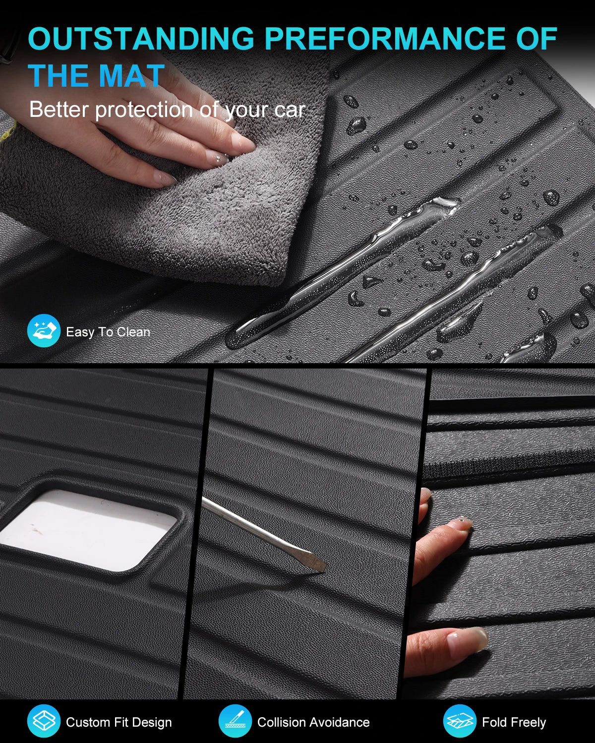 For Tesla Model 3/ Y TPE Trunk Mat Juniper Highland 2020 2021 2022 2023 2024 2025 Custom Cargo Mat Liner Seat Back Protector