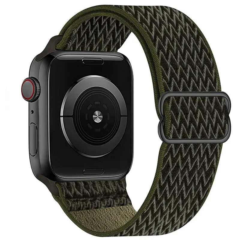 Scrunchie Strap for Apple watch Ultra 49mm band 45mm 44/46mm 41mm Adjustable Nylon Loop bracelet iWatch serie se 6 7 8 9 10 11