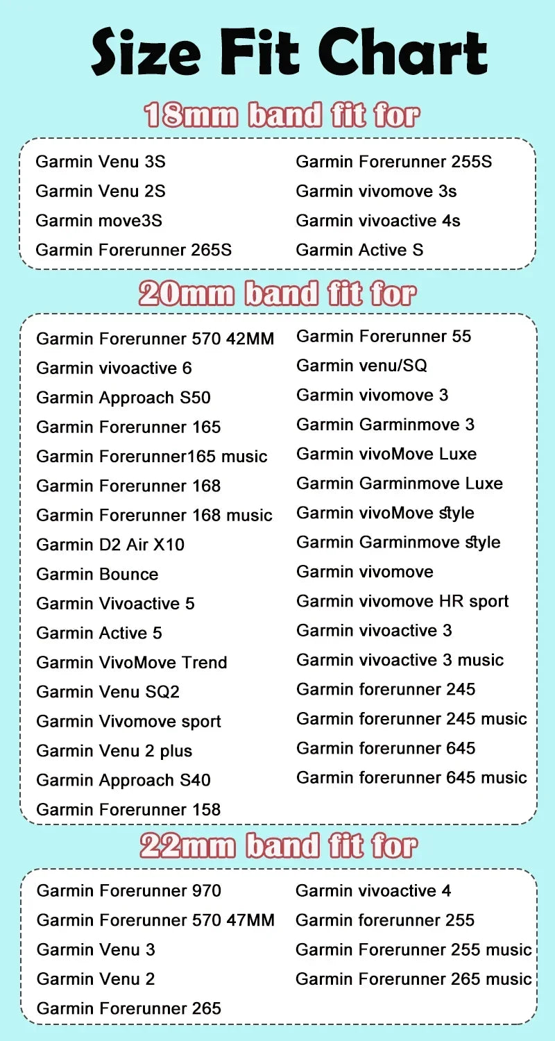 18 20 22mm Silicone Strap For Garmin Venu 4 3 2 3s 2s band Forerunner 255 165 265 255s 265s 970/Active 6/5/4 Magnetic Bracelet