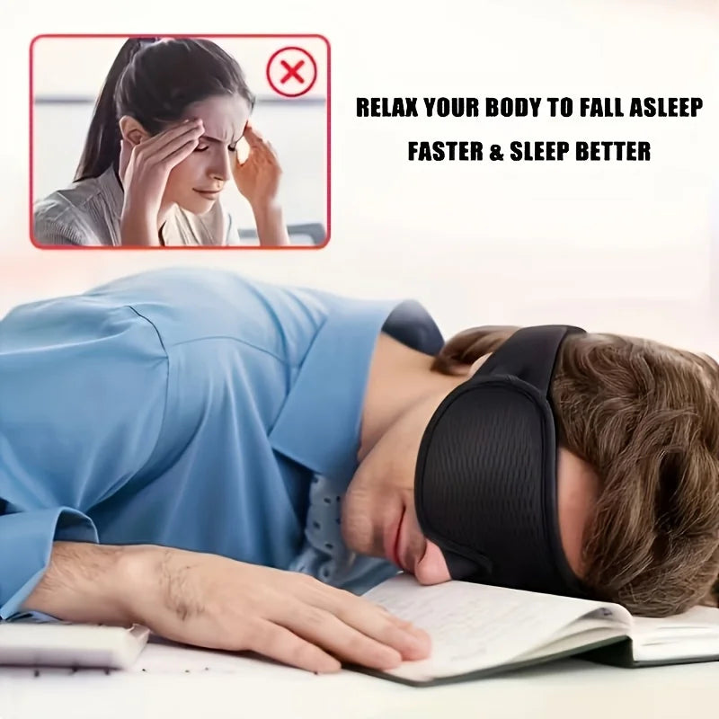 3D Sleep Mask, Super Comfortable Light Blocking, Adjustable Headband, Soft Breathable for Travel Home Office Men Women Eye Patch