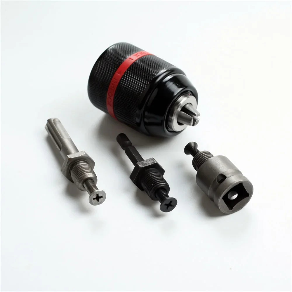 Professional Metal Heavy Duty 1/2-20UNF 1.5-13mm Keyless Drill Chuck Hex Shank/SDS/Socket Square Female Adapter Hardware Tools