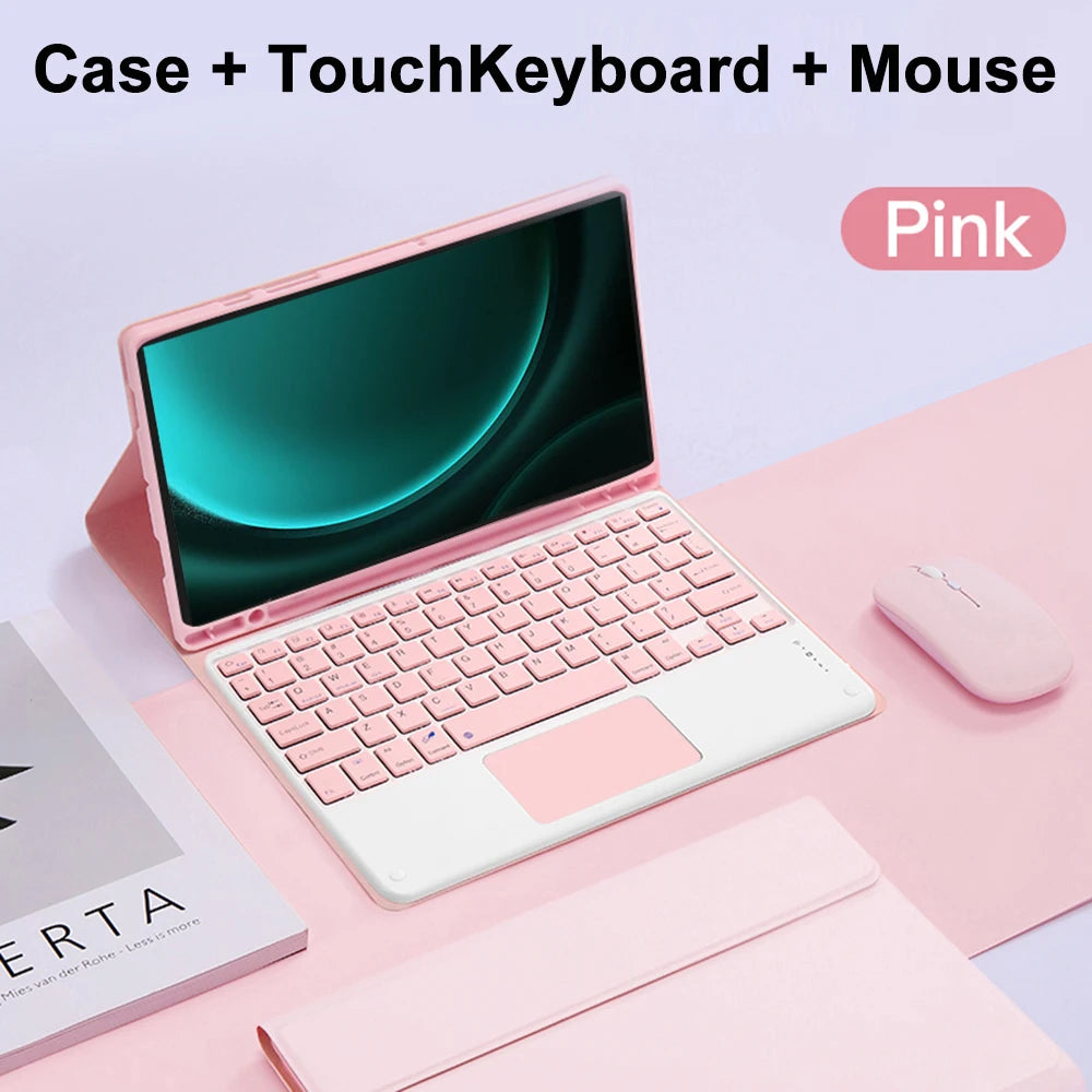 Case for Samsung Galaxy Tab S9 FE 10.9inch Detachable Bluetooth Keyboard Case For Samsung Tab S9 FE 10.9inch SM-X510/X516B