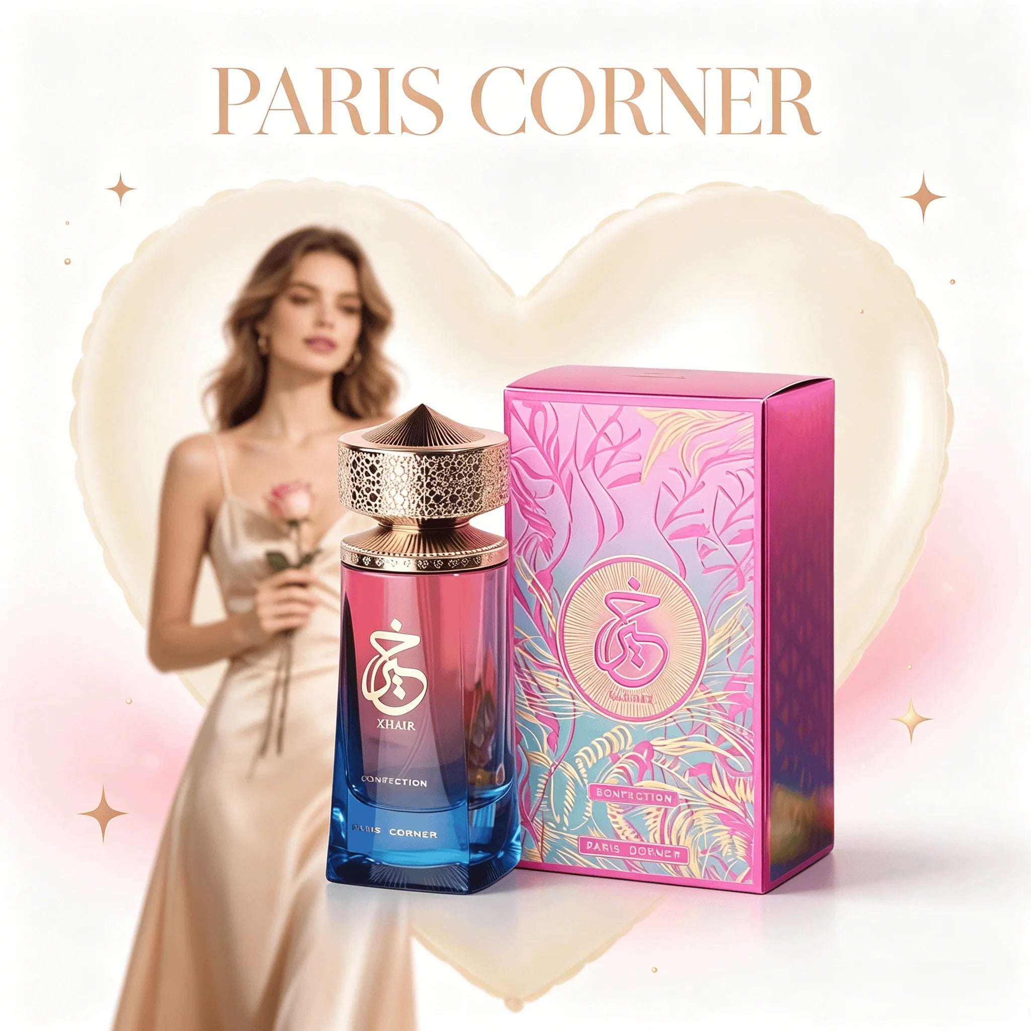 Khair Confection Paris Corner Eau De Parfum 3.4 Oz - Sweet Candy Scent for Men & Women with Elegant Packaging Ideal Holiday Gift Deodorant
