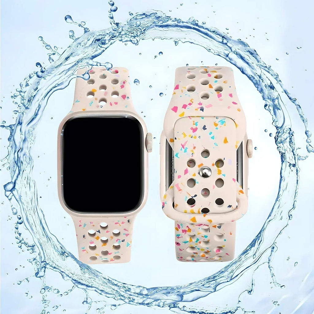 Original Silicone Strap For Apple Watch Band 49mm 44mm 45mm 40mm 42mm Breathable Correa for iWatch Series10 9 8 SE 7 6 Ultra