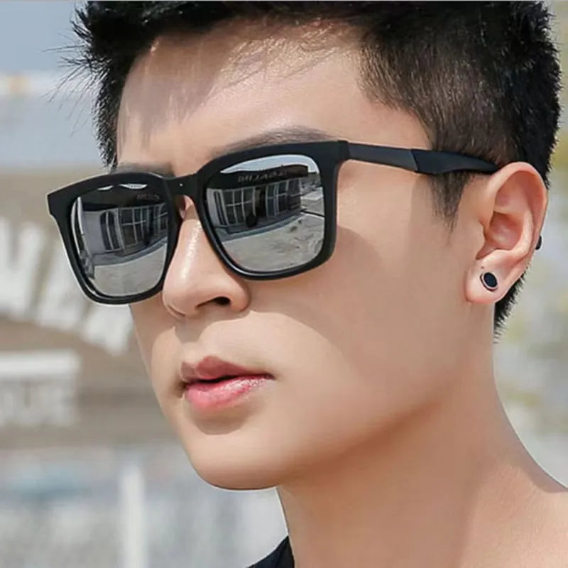 Retro Sunglasses For Men Korean Style Outdoor Square Sunglasses Driving Mercury Women Sunscreen Glasses Lens UV400