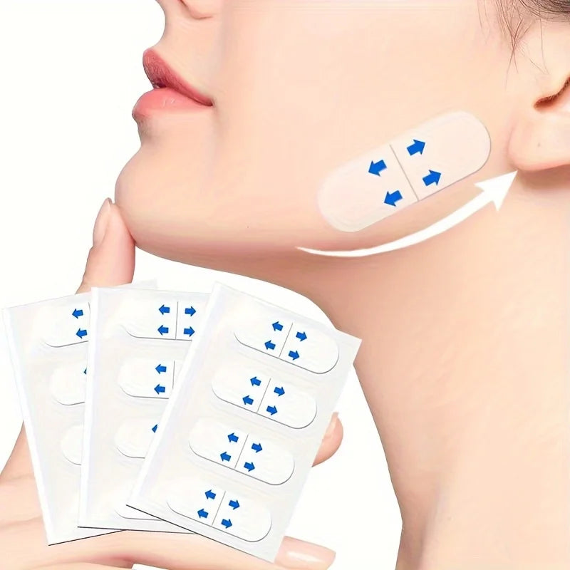 80Pcs Lifting Face Stickers Invisible Transparent Thin Face Patches Lift Tools V-Shape Face Wrinkle Sagging Skin Adhesive Tape