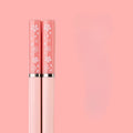 1 Pair Chinese Style Non-Slip Eco-Friendly Pink Cherry Blossom Household Kitchen Alloy Chopsticks Hot Pot Table Setting