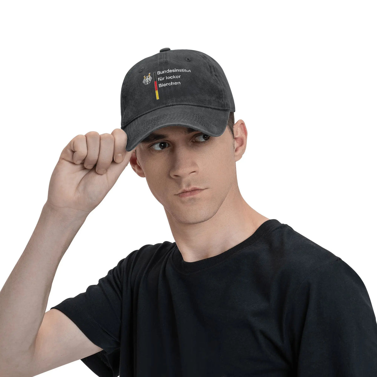 Vintage German-Federal Institute for Delicious Beers Baseball Cap Unisex Distressed Cotton Sun Cap Outdoor Workouts Gift Hat