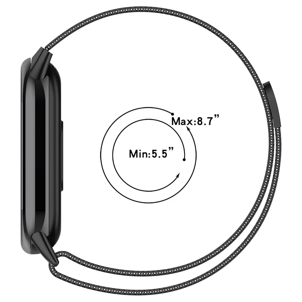 Stainless Steel for mi band 8 9 10 strap miband8 miband accessories magnetic belt correa bracelet for Xiaomi mi band 9 watchband