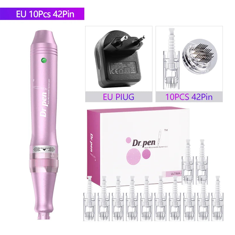 Authentic Dr. Pen Ultima M7 12Pcs 0.25mm Needles Multi-function Facial Mesotherapy Skin Wireless Electric Derma Beauty Device