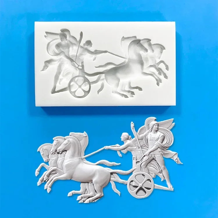 Angel Relief Pendant Silicone Mold Greek Wax Goddess Retro Cake Decoration Accessories Fondant Cake Mold Plaster Resin Molds