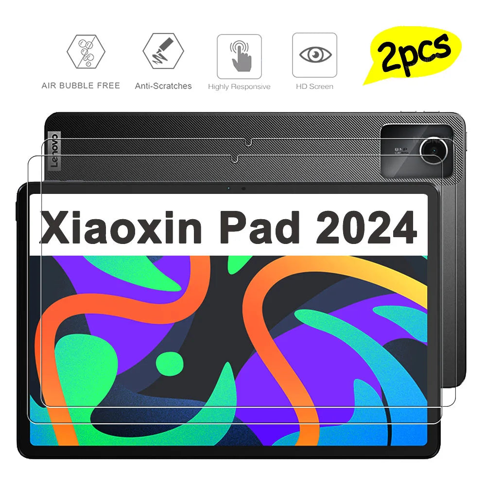 2 Pieces HD Scratch Proof Screen Protector Tempered Glass For Lenovo Xiaoxin Pad 2024 11-inch Tablet Protective Film Oil-coating