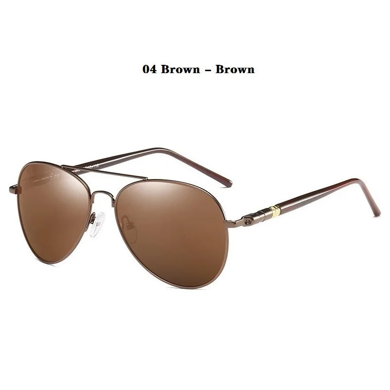 Luxury Pilot  Sunglasses Men Women Driving Fishing Retro Sun Glasses Brand Designer Male Metal Sunglasses For Man