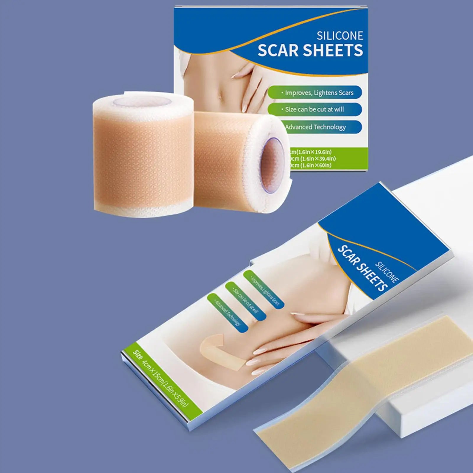 Painless Scar Repair Tape Silicone Scar Removal Strip Reusable Effective Skin Care Strips For Surgerys Burn Acne Scar