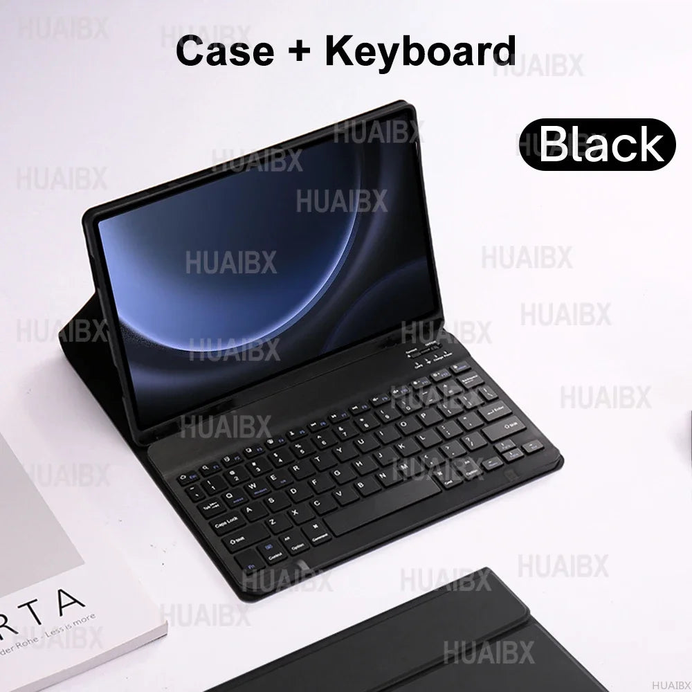 For Samsung Galaxy Tab S9 FE 10.9 Inch Case, Detachable Keyboard for Samsung Tab S9 FE SM-X510/X516B