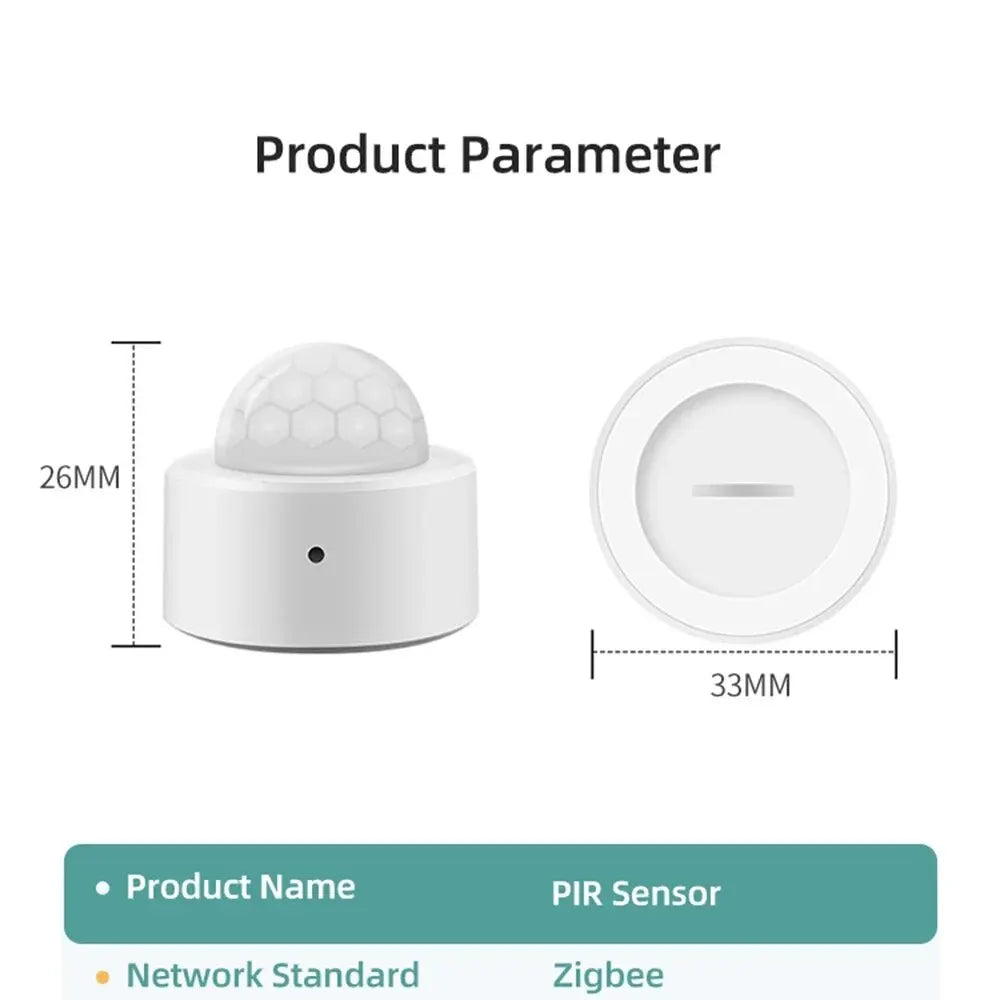 Haozee ZigBee Smart PIR Motion Sensor Built In Battery Passive Infrared Detector Support Home Assistant Zigbee2mqtt