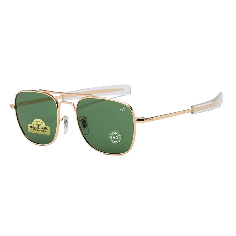 1pcs/3pcs Pilot Fashion Glasses Men Top Quality Brand Designer Tempered Glass Lens AO Pilot Fashion Glasses For Women Male