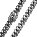 6mm-22mm Gold Silver Color Titanium Steel Cuban Miami Chains Necklaces Big Heavy Round Link Chain for Men Hip Hop Rock jewelry