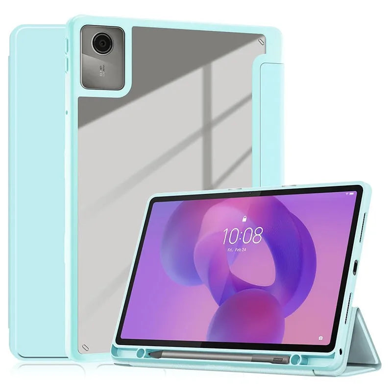For Lenovo Idea Tab 11 Inch K11 Gen2 TB336ZU/FU Acrylic Tablet Cover with Pencil Holder Case for Xiaoxin Pad 2025 11'' TB335FC