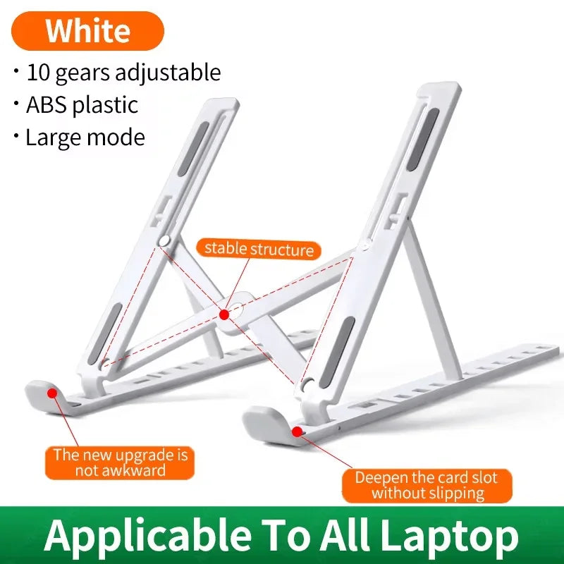 Laptop Stand Portable Foldable Notebook Bracket Adjustable Computer Monitor Holder For Macbook Air iPad Tablets Base Accessories