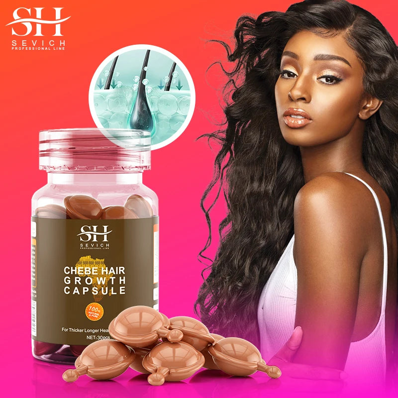 African Chebe Hair Care Capsules Hair Care Essential Oil Anti Preventing Hair Loss Damaged Hair Repair Fast Hair Growth Product