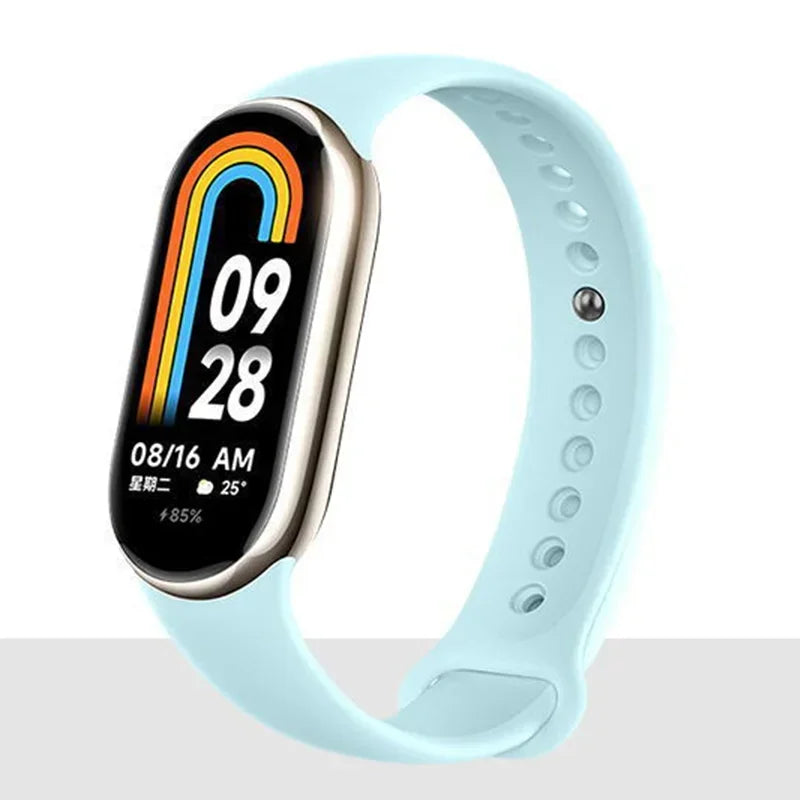 Silicone Strap For Xiaomi Mi band 8-8 NFC Sport Belt Replacement miband8 Bracelet waterproof smart band 8 watchband Accessories