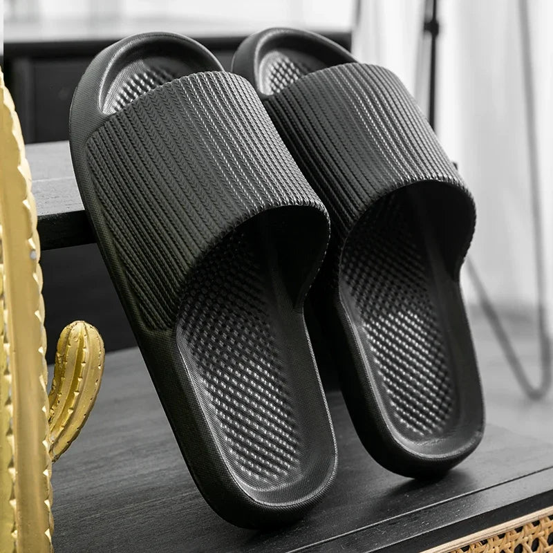 Female home Slippers indoor guest spring summer non-slip silent no smelly feet couple bathroom bath male