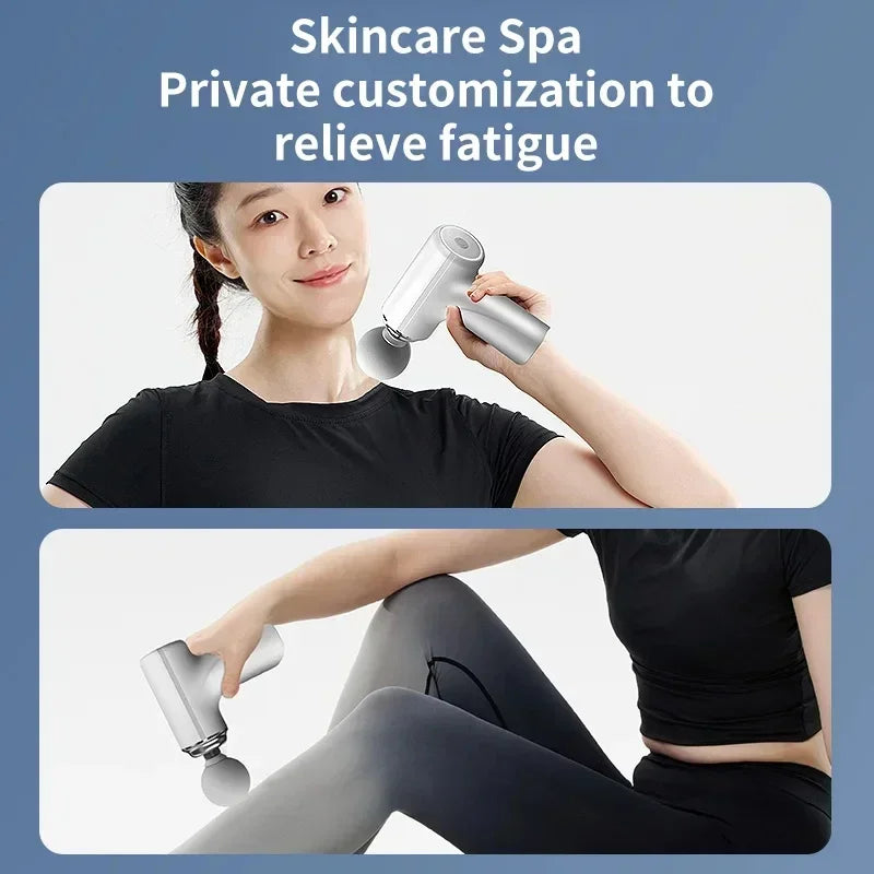2025Portable AI Fascial Massage Gun Electric Percussion Massager Body Relaxation With 4 Replaceable Massage Head LED Night Light