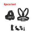 Accessories Kit Head & Chest Strap Mount Adjustable Phone for GoPro Insta360 DJI OSMO Nano SJCAM AKASO Action Camera Smartphones
