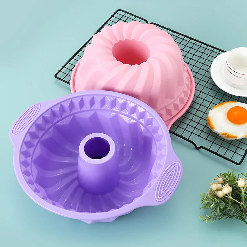 FAIS DU Pink Nonstick Silicone Bakeware Set Baking Cake Pan for Pastry Cake Muffin Cupcake Bread Molds Baking Accessories Tools